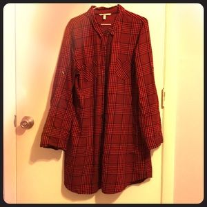 Plaid, Button-Down Night Shirt